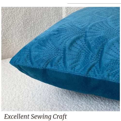 Housse de coussin à motif éventail – 45 × 45 cm