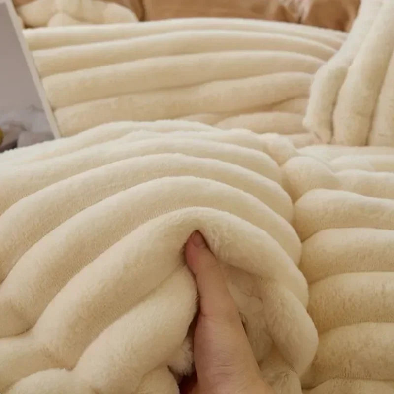 Housse de couette d’hiver à relief côtelé – Douceur d’Hiver