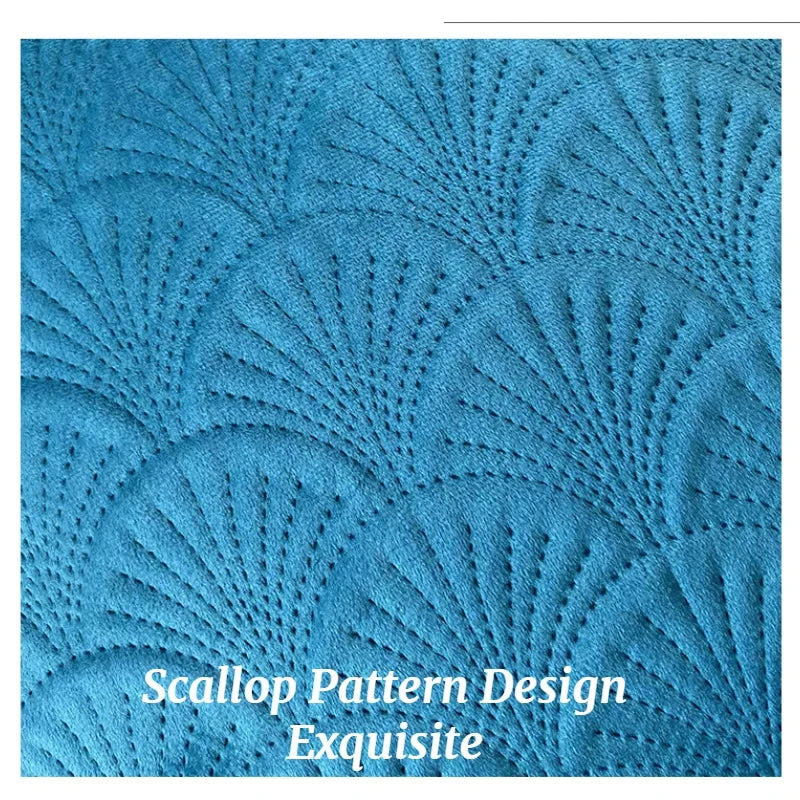 Housse de coussin à motif éventail – 45 × 45 cm