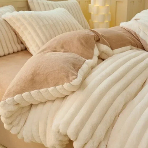 Housse de couette d’hiver à relief côtelé – Douceur d’Hiver